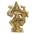 ARTVARKO Lakshmi Vishnu Murti Brass Laxmi Narayan Idol Statue Showpiece for Home Puja Pooja Room Temple Mandir Decor (LxBxH 10x8x14 cm)