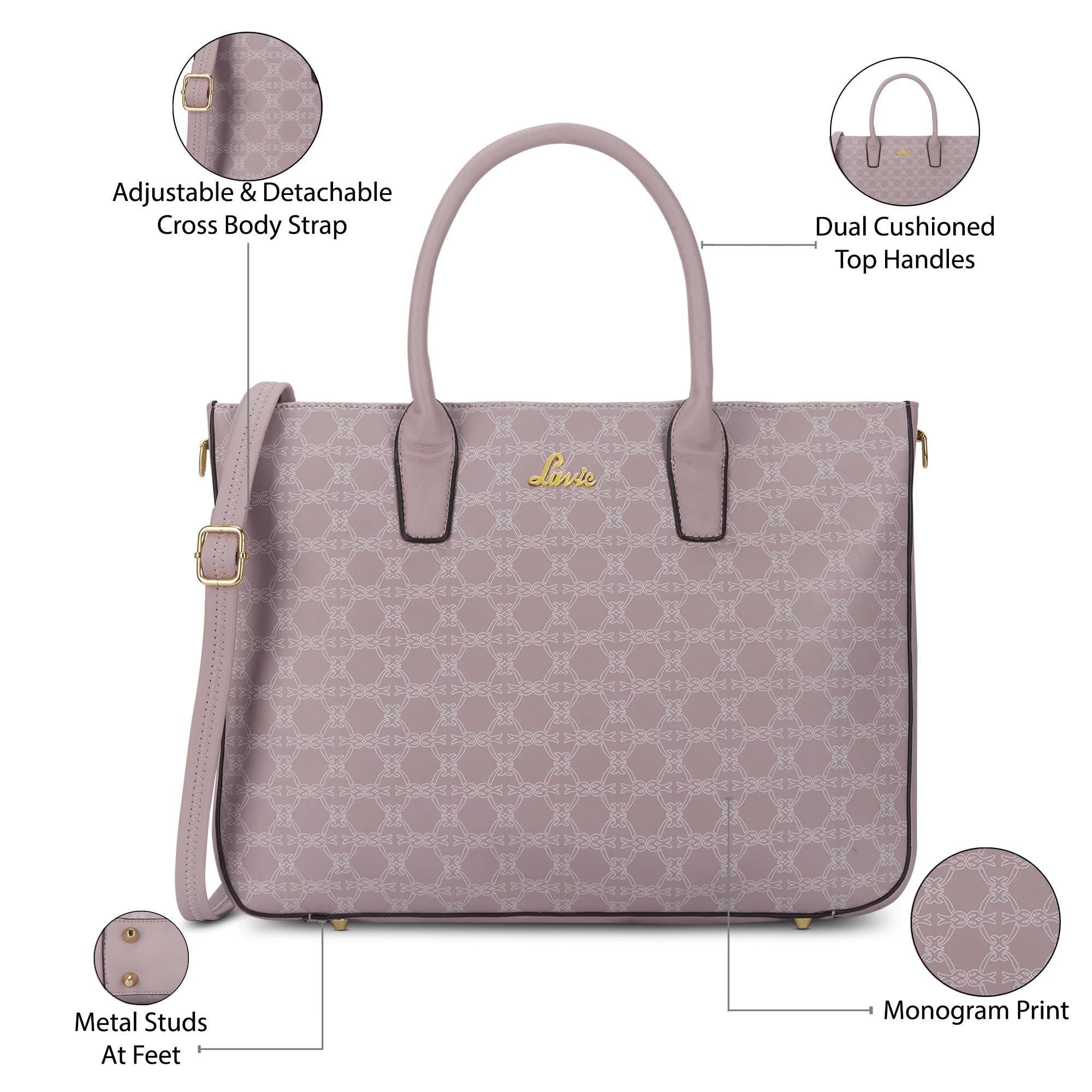 Lavie Women's Mono Raily Large Tote Handbag | Tote Bag for Work | Ladies Purse | Stylish Shoulder Bag | Gift for Women