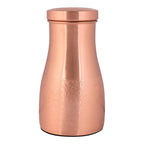 Tambra Copper Bedroom Jar with Inbuilt Glass | Carving Design | Handcrafted, Leakproof, Jointless | Ayurvedic Benefits, Antioxidant Properties | 1200 ml (Pack of 1)