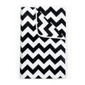 Divine Casa 120 GSM Microfiber Single Dohar | Soft & Lightweight Throw Blanket | Cozy & Breathable | All-Season Comfort | 210 x 140 CM | Zig-Zag Pattern | Raven Black & White Kafalo