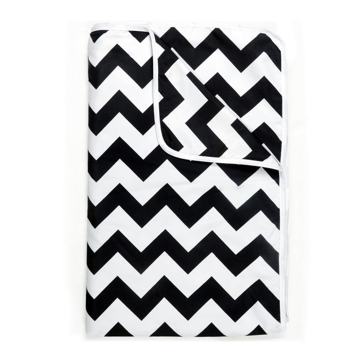 Divine Casa 120 GSM Microfiber Single Dohar | Soft & Lightweight Throw Blanket | Cozy & Breathable | All-Season Comfort | 210 x 140 CM | Zig-Zag Pattern | Raven Black & White Kafalo