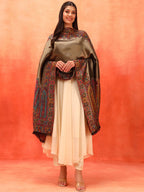 Pashmoda Women Zarvash Fine Wool Kaani Shawl, Authentic Kashmiri Luxury Pashmina Style Shawl, Stole, Medium Gents Lohi, Size (40x80 Inches, Multi Color) MZSS06