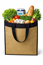 Canvas Shopping Bag Big Heavy Duty Large Eco Cotton Cloth Grocery Shopping Bag for Men Ladies Vegetable Milk Fruits with Hand Carry Handle Lunch Box Jhola Tote Bags Small Size 40x38x14