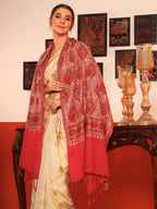 Pashmoda Women Ornate Harmony Fine Wool Nalki Embroidered Stole (Size : 28x80in, 71X203cm) EMST03