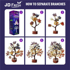 JD FRESH 300 Beads, 7 Chakra Crystal Tree, Showpiece Good Luck and Positive Energy, Showpiece for Living Room, Natural Healing Gemstones Money/Lucky Tree for Good Luck, Multicolor