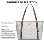Lavie Signature Women's Harisburg Monogram Tote Laptop Bag | Tote Laptop Bag for Work | Ladies Purse | Stylish Shoulder Bag | Gift for Women