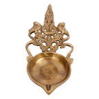 Artvarko Brass Aarti Diya with Handle | Pooja Dhoop Stand Incense Burner and Jyoti Deepak Oil Lamp Loban Holder (11x4x1 Inches)