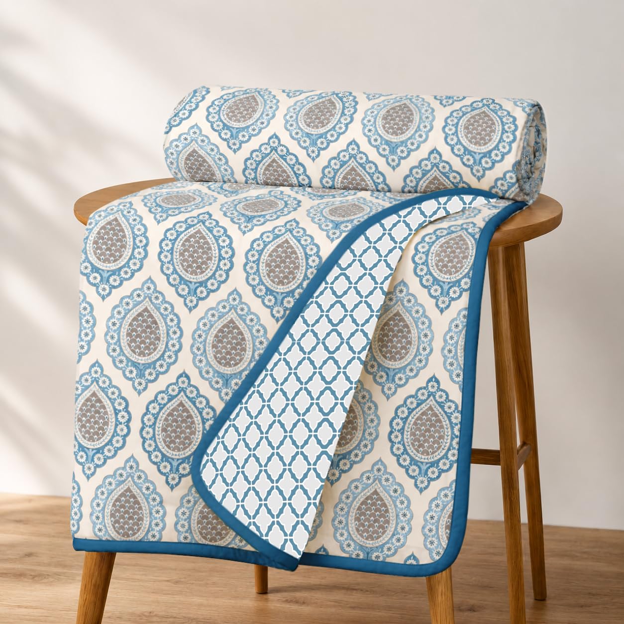 Cloth Fusion All Season 100% Cotton Dohar, Single Bed 60x90 inch Kafalo