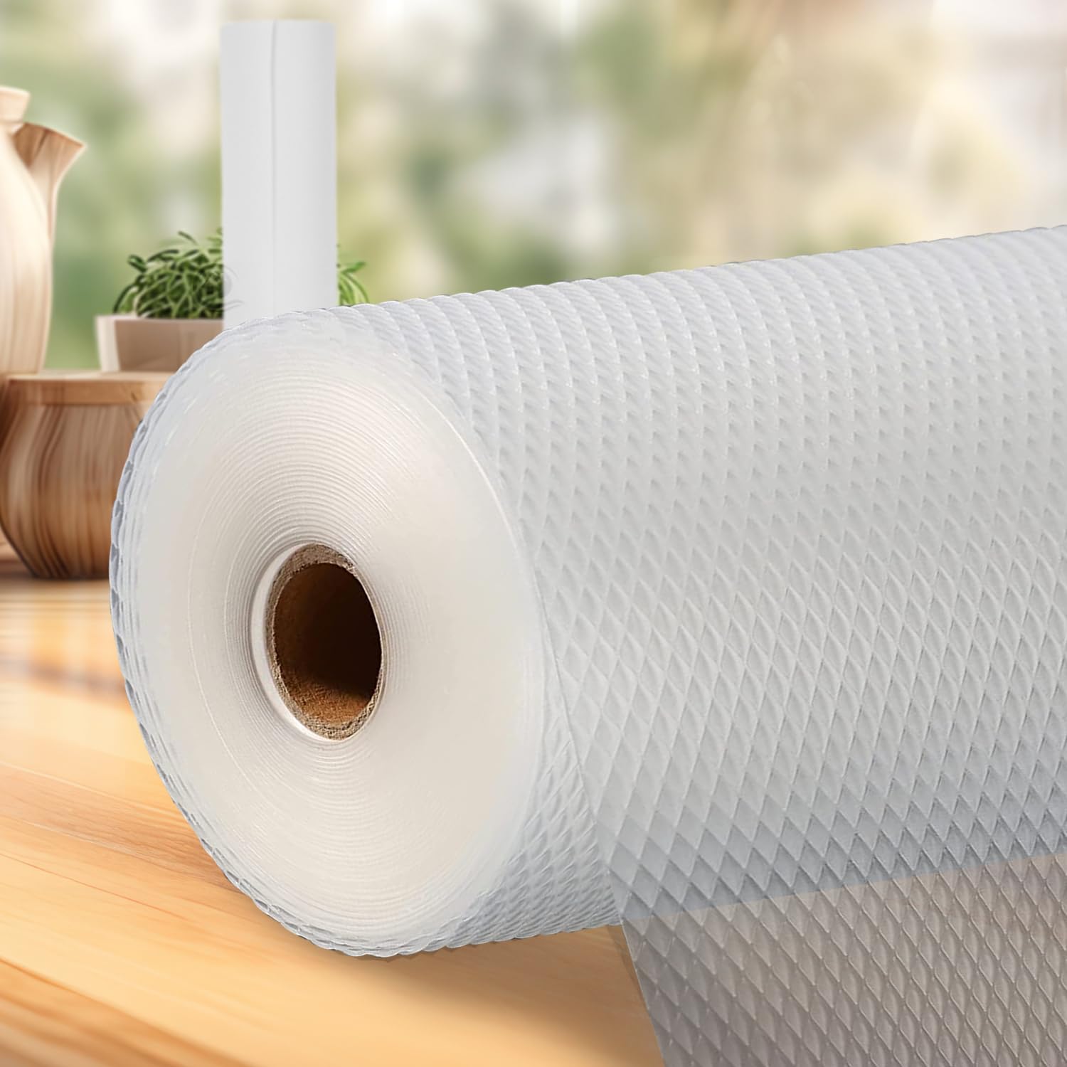 CANWAY® (45cm x 10M) Food Grade Non-Slip Drawer & Shelf Mat | Waterproof, Washable Shelf Liner for Kitchen Cabinets, Cupboards, Fridge & Bathroom Shelves | White Kafalo