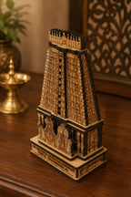 Sri Arunachaleswarar Temple Wooden Miniature, MDF, Laser-Cut Detailed Architecture, Tiruvannamalai Showpiece, Spiritual Gift