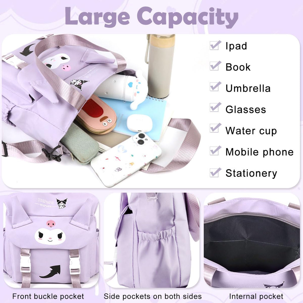 PALAY Nylon Tote Bag with Removable Shoulder Strap for Girls Women Travel