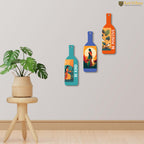 Artvibes Be Kind Be Positive Decor Wall Hanging Wooden Art | Quotes Decor Item | Wall Poster | Art Prints | Office Decor | Wall Art Print | Inspirational Quotes | Gift Items (WH_9521N), Set of 3