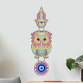 Artvibes Decorative Owl Evil Eye Hanging for Home Entrance | Lucky Charm Nazar Protection MDF Wall Art | Vastu Accent for Living Room | Office | Balcony & Main Door | Housewarming Gift (WH_8530N)