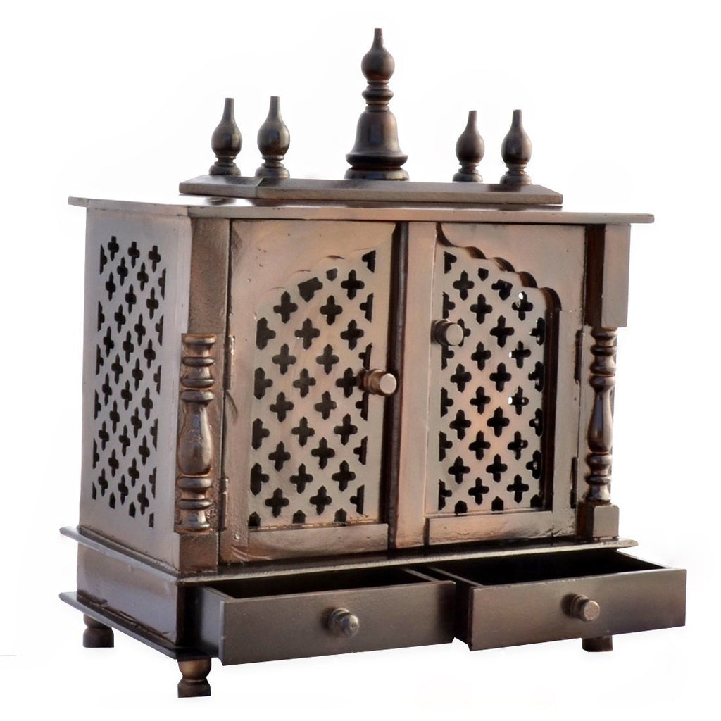 Jodhpur Handicrafts Mango and MDF Wood Home Temple Showpiece, 20x12x24 Inch, Walnut