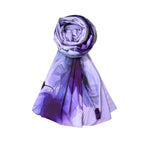 FAHABO Iconic Collection Digital Print Swiss Butter Cotton Scarf Stole for Women (Orchid Purple - Pu)