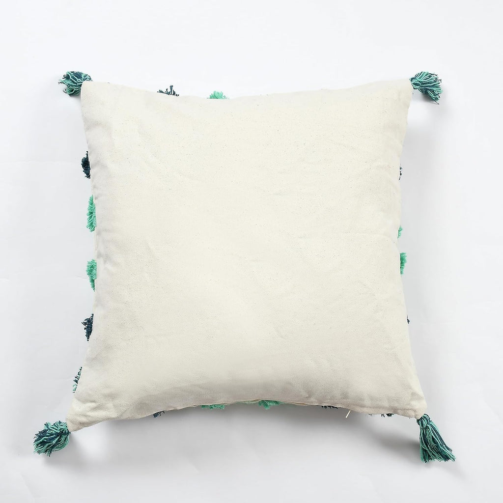 Furnistitchs Premium Decorative Throw Cushion Pillow Cover Boho Home Decor - Living Room Bedroom Couch Sofa Cushion Covers 16 inch x 16 inch (1, Green Diamonds)