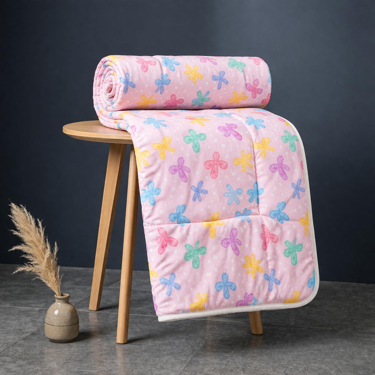 Premium Flannel Dohar for Double Bed | Ultra Soft & Lightweight AC Blanket | Breathable All Season Blanket Ac Quilt for Summer & Mild Winter | Machine Washable (84x90 Inches)_Print Style 50 Kafalo