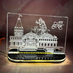 Zesta 3D Acrylic Ram Mandir Ayodhya Model With Halogen Light for Home, Office - Warm White