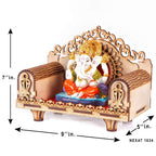 MS ENTERPRISE Art and Craft Wooden Temple Beautiful Plywood Mandir Pooja Room Home Decor Office (Traditional)
