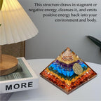 JD FRESH Original 7 Chakra Crystal Laxmi Pyramid Vastu for Home for Good Luck/Money & Wealth/Spiritual Gift/Showpiece for Living Room/Home Décor