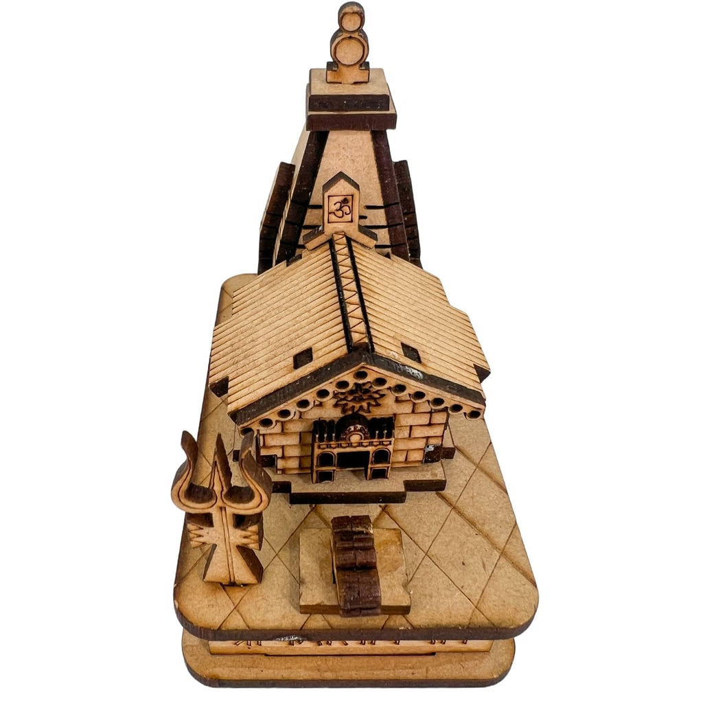 Future Generation v Group Wooden Mahadev Kedarnath Miniature Temple | Hand Crafted Wooden Temple for Car Dashboard, Gifting and ShowPiece (Modern)