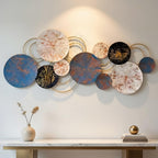 DSH CRAFTING YOUR CURIOSITY Metal Wall Art Wall Sculpture Wall Hanging Showpiece Perfect For Home, Hotel,Restaurant (19-Circle-Gray)