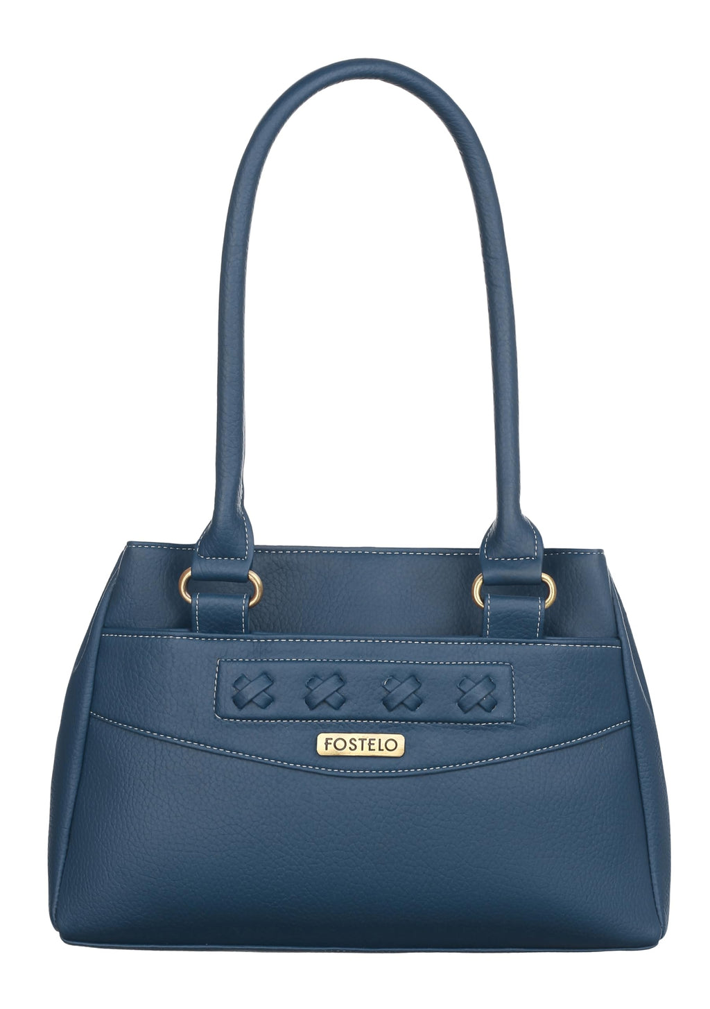 Fostelo Women's Maria Satchel Tote Handbag for Women | Ladies Purse | Stylish Shoulder Bag | Gift For Women | Blue