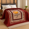 BSB HOME Super Soft Cloudy Printed Double Bed Mink Blanket for Mild Winter Heavy Winter, Single Ply (Layer) Blanket Warm Hot Cozy Lintfree 220 x 230 Cm – 2500 Grams (Classic Tulip Cream Panel Design) Kafalo