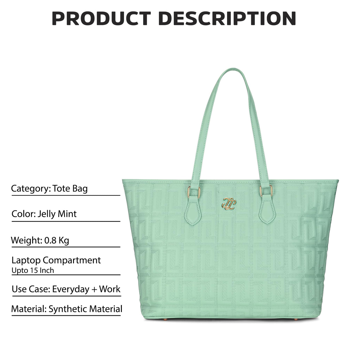 Lavie Signature Women's Quilt Rota Pro Tote Laptop Bag | Tote Laptop Bag for Work | Ladies Purse | Stylish Shoulder Bag | Gift for Women