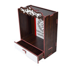 nexat Compact MDF Wooden Door Temple | Mandir for Home Pooja, Office & Festive Decoration (686)