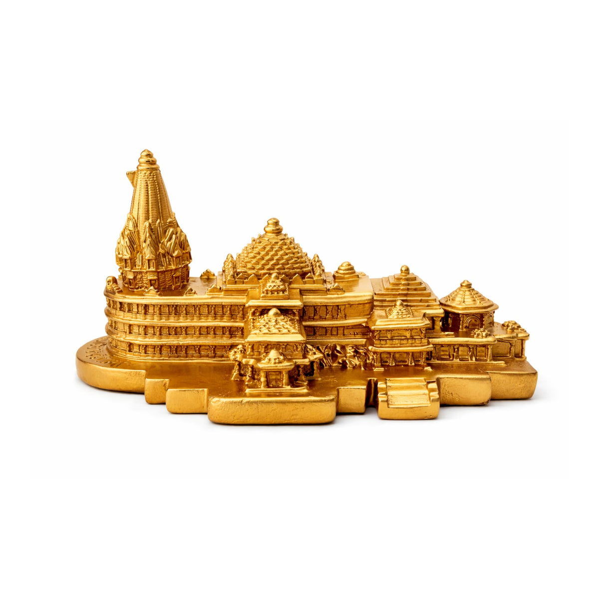 Pavitra Uphaar Ram Mandir Temple Idol | Gold Plated Sacred Ayodhya Ram Mandir | 20 cm Long Pooja & Home Décor