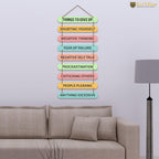 Artvibes Positive Quote Wall Hanging Wooden Art | Quotes Decor Item | Wall Accent | Office Wall Decoration Items | Inspirational Quotes Wall Art | Mdf Wall Decoration | Gift Items (WH_9302N)