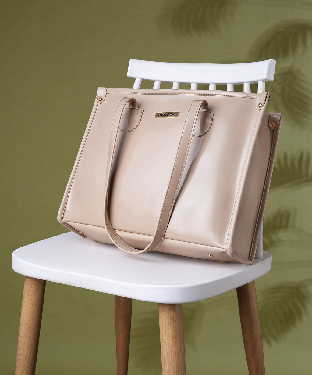 LEGAL BRIBE Textured Tote bag (Glossy Beige)