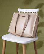 LEGAL BRIBE Textured Tote bag (Glossy Beige)