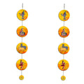 Artvibes Cows & Lord Shri Krishna Playing Flute Indian Art Wall And Door Hanging for Home | Spiritual Decor Items | Wall Poster | Artwork| Stylish Modern Decor Item | Gift Items (WH_5215N), Set of 2