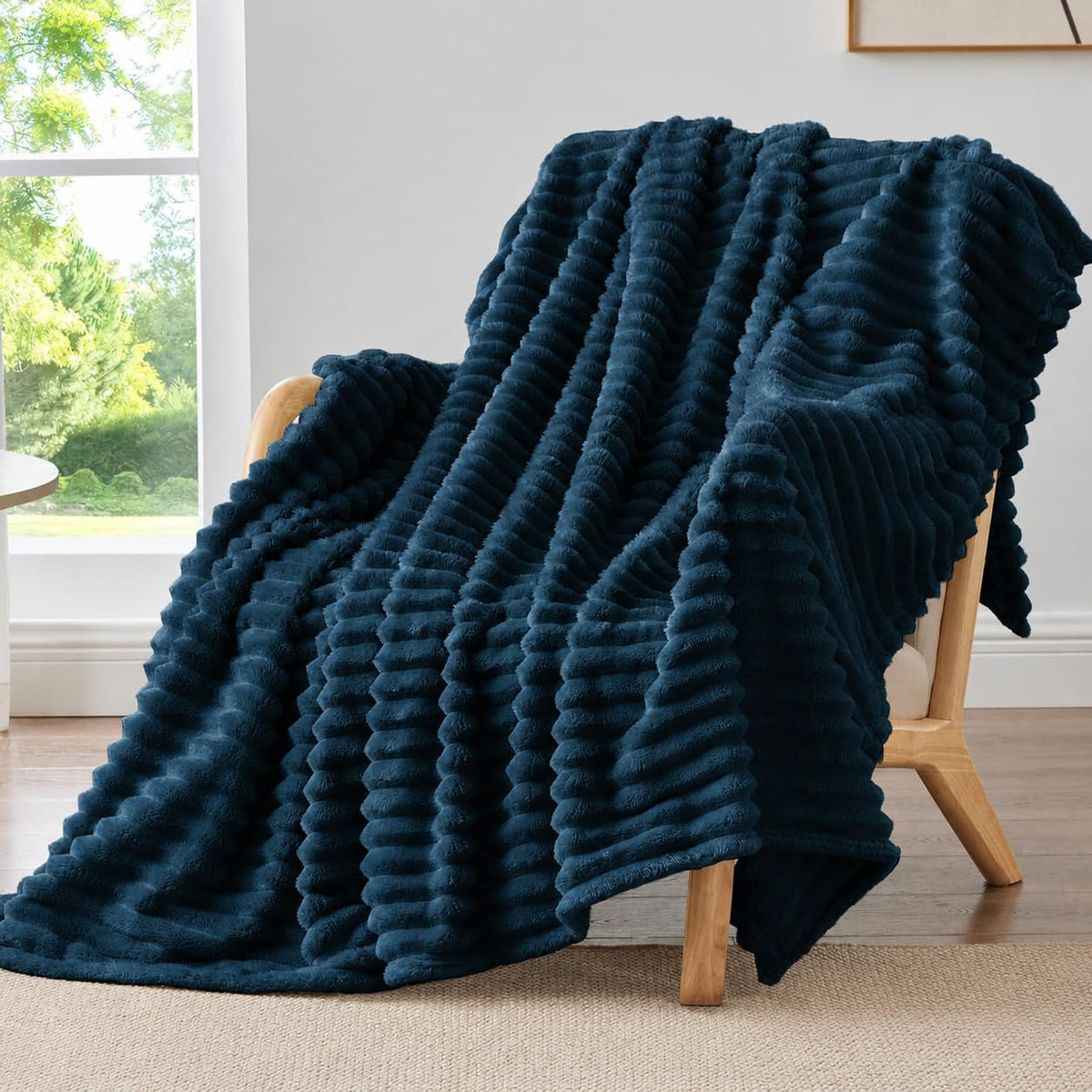 Rangrika.in Ultra Soft Bed Blanket, Premium Flannel Fleece Plush Throw, Ribbed Texture Mink Touch, Lightweight Warm Cozy AC & Mild Winter Use, Machine Washable (Green, Single) Kafalo