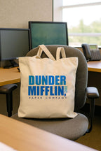 THE UMBRELLA STORE Dunder Mifflin Cotton Canvas Tote Bag | The Office-Inspired Reusable Shopping & Daily Carry Bag | Eco-Friendly & Durable
