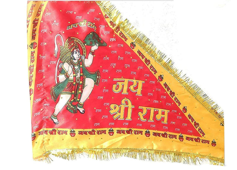 Balaji Retail_ @ Hanuman Ji Red-Yellow Color Cloth Big Size for Home Temple | Bajrangbali Big Size Temple | Quality for Temple/Home | Satin Cloth | Red Hanuman Ji_258.65.10