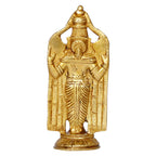 ARTVARKO Brass Venkateshwara Bala Ji Idol South Indian God Tirupati Balaji Statue Vastu Home Office Temple Gold Color 8 Inch.