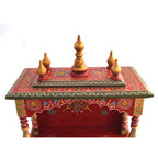 Jodhpur Handicrafts Wood Home Temple (46 x 23x 56 cm, Red)