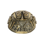 ARTVARKO Brass Lord Balaji Charan Venkateswara Feet Vishnu with Shanku & Chakra Namam Divine Blessings from Tirupati 2 Inch