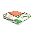 BLOCKS OF INDIA 100% Cotton Dohar King Size Reversible Hand Block Printed Malmal Summer Dohar/Blanket (Orange Anar JAAL) Kafalo