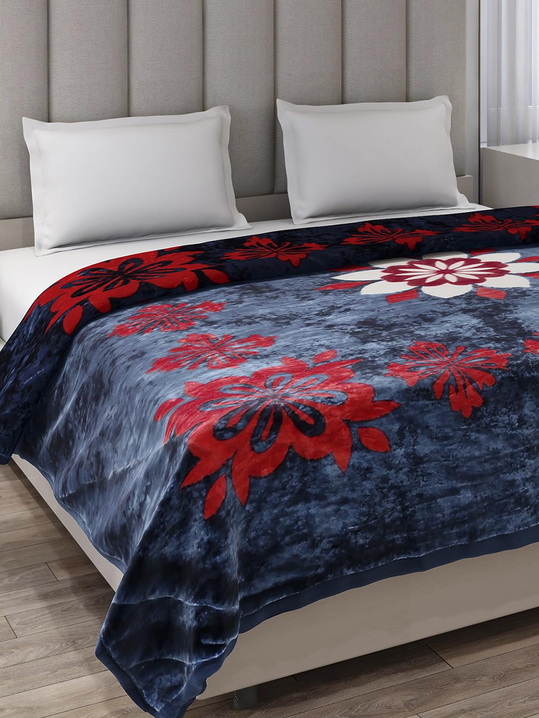 Monte Carlo Double Bed Heavy Winter Blanket (160 X 220) Roman 1 Ply Box Pack 550 GSM | 3 KG, (240x220 CM), Teal Kafalo