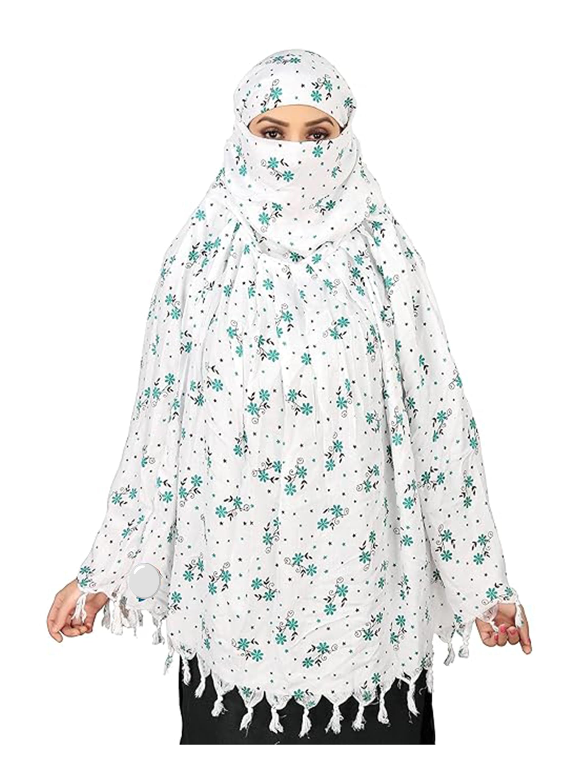 VASTTRAM Women's Pure Cotton Long Scarves Scarf Cum Mask usable for Driver Anti Pollution Full Face Cover With UV Sun Rays Protection