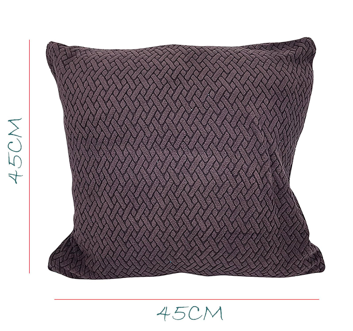 House of Quirk Polar Fleece Fabric Cushion Cover with Zipper Pack of 4 (Dark Brown, 45 x 45 cm)