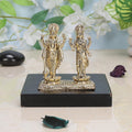 ARTVARKO Brass Vishnu Laxmi Murti Lord Bhagwan Vishnu Narayan Lakshmi Goddess Laxmi Statue Idol Murti 2.75 Inch