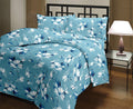 WONDERLOOK 100% Super Soft Reversible Design Dohar I AC Blanket I Blanket for All Season I Gifting (Single, Sky Blue Flower) Kafalo