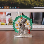 KridayKraft Elegant Cowkrishna Murti – Divine Lord Krishna Idol for Home & Office Décor, Intricately Designed Pooja Statue & Spiritual Showpiece for Living Room, Bedroom, Temple (Silver)