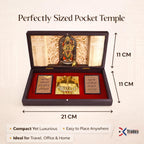 DK trades® Gold Plated Lord Ram ji Pooja Box - Premium Gold Ram| Pocket Temple Ram Ji | Unique Home, Office Gift