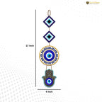 Artvibes Hamsa Hand MDF Wood Wall Hanger Ornaments For Vastu For Home Decoration | Livingroom | Spiritual Decor Items | Wall Illustrations | Ethnic Wall Decor | Wall Art Print (WH_8509N)